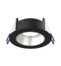 Noxion LED Spot Ares Djup ring Svart - med Inre Ring Silver | Utskärning   68mm - incl. GU10 Fitting