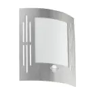 Eglo Vägglampa City Rostfritt Stål | IP44 - Passande för 1x E27 - Rörelsesensor